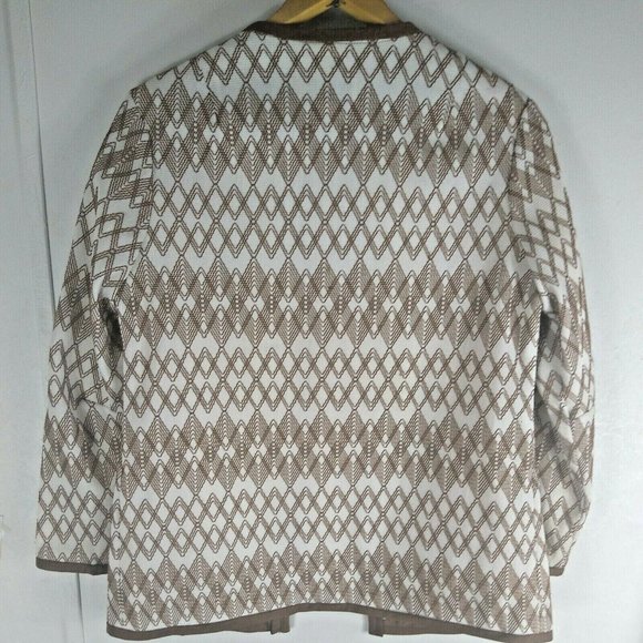 Women's VTG Swing Jacket Blazer Burt Stanley California 70s Zig Zag Stitch M/L - Picture 7 of 8